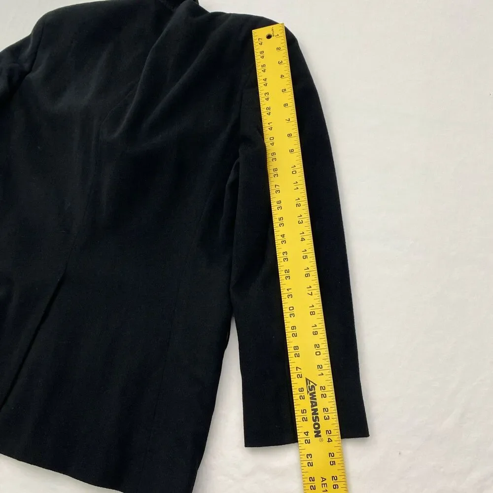 Lauren Ralph Lauren Blazer Mens 40R Black Wool Silk Cashmere Sport Coat Jacket